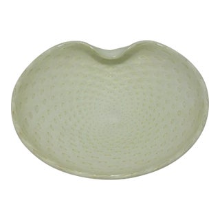 Vintage Alfredo Barbini Murano Glass Dish For Sale
