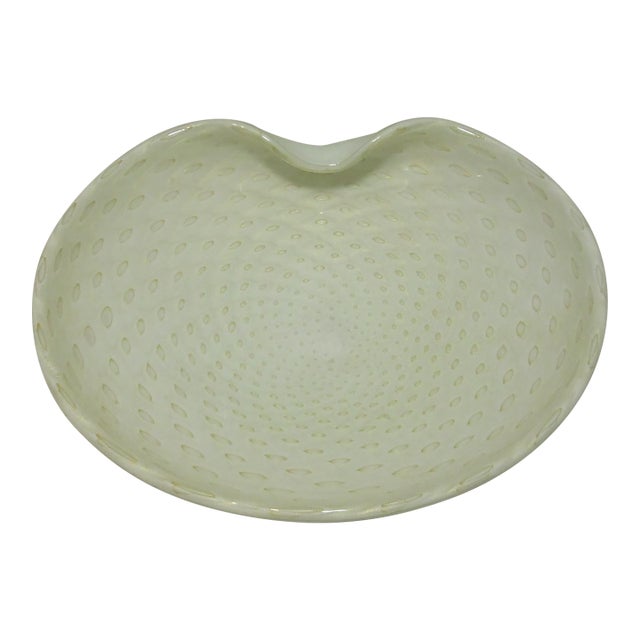 Vintage Alfredo Barbini Murano Glass Dish For Sale