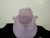 This large 13" Victorian Purple Mouth Blown Frosted Glass Vase features a unique ruffled top and an asymmetrical shape,...