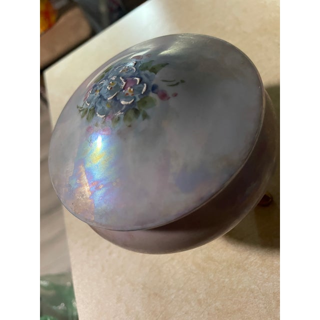 What a pretty girl this dish is… I love the iridescent blue/indigo/violet hue this fine porcelain was painted so much!...