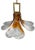 Mid-Century Modern Italian Floral Glass Tulip Pendant Lamp, 1960s For Sale - Image 9 of 9