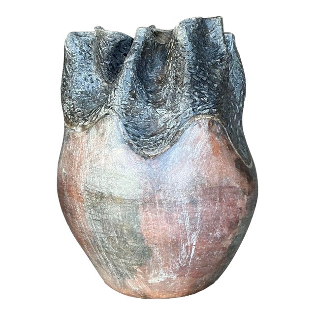 Vintage Boho Original Studio Pottery Vase For Sale