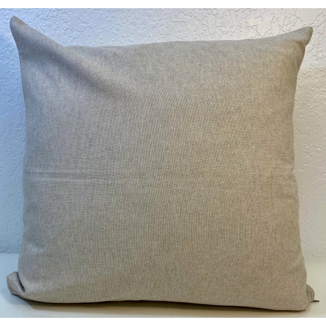 Textile Contemporary Square Pillow With a Variety of Pigs Print - Made in U K For Sale - Image 7 of 9