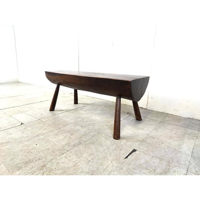 Brutalist Wooden Coffee Table, 1960s For Sale - Image 4 of 15