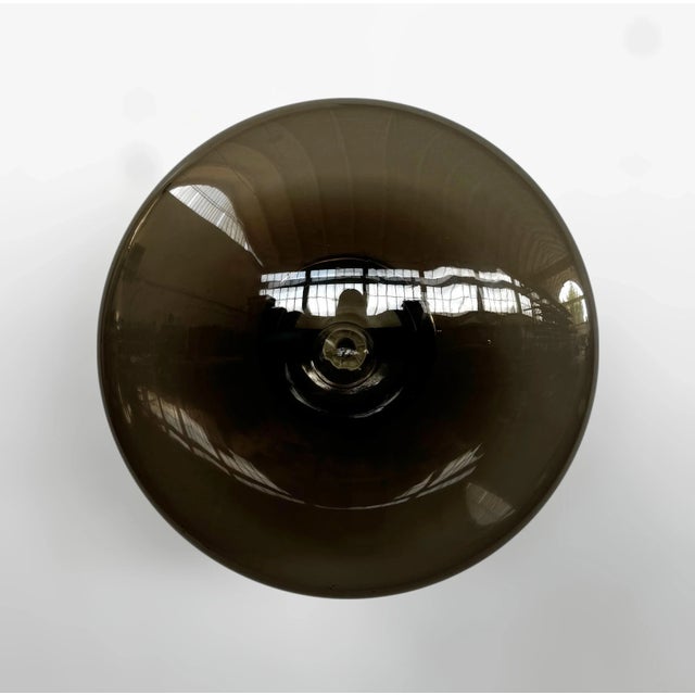 21st Century Polished Nickel and Smoky Uno Flush Mount by Fabio LTD For Sale - Image 6 of 7