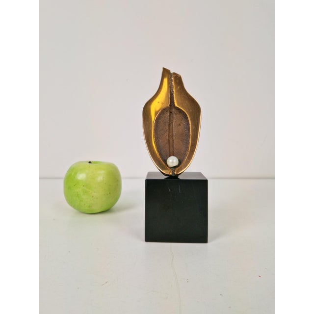 Metal Bronze Sculpture on Stone Base by Willy Ceysens, 1970 For Sale - Image 7 of 9