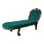 Hollywood Regency Style Tufted Velvet Chaise For Sale