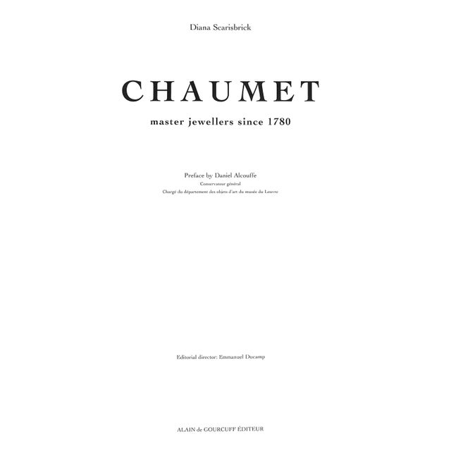 SCARISBRICK, Diana [366] pp. Alain De Gourcuff Editeur 1995 14" x 9" In publisher's clamshell box Based on the Chaumet...