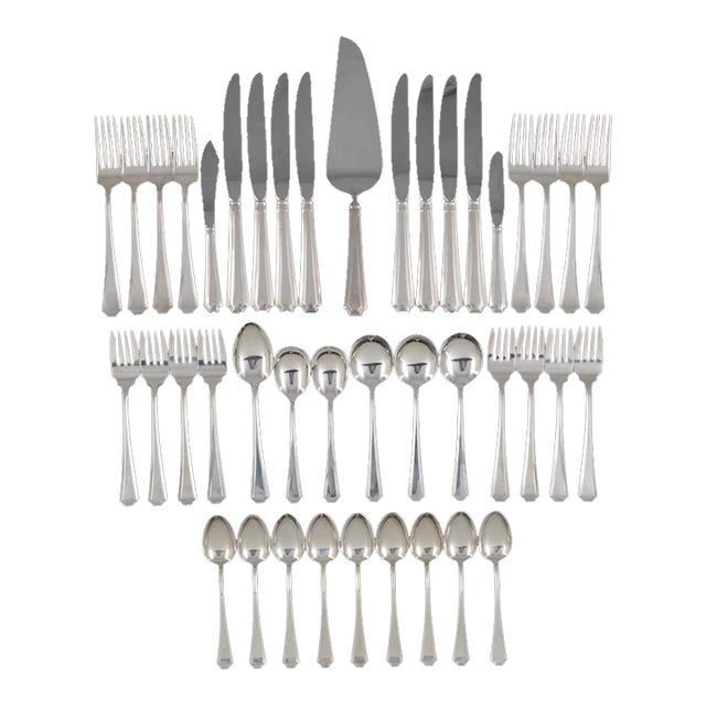 Mid 20th Century Gorham Fairfax Sterling Silver Flatware Set 42 Pieces