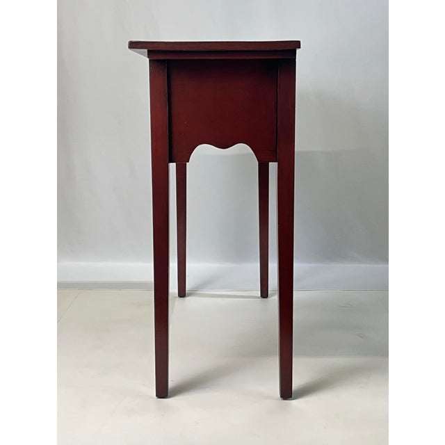 Farmhouse Vintage Eddy West Solid Pine Scalloped Apron Tavern Table or Huntboard For Sale - Image 3 of 13