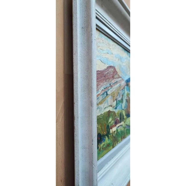 Henri Vincent Gillard, Les granges de Thônex, Oil on Canvas, Framed For Sale - Image 8 of 11