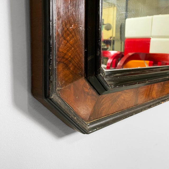 Art Deco Italian Wall Mirror in Wood, 1930s For Sale - Image 13 of 16