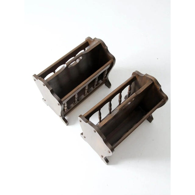 Vintage Lodge Style Magazine Racks Pair For Sale - Image 4 of 13