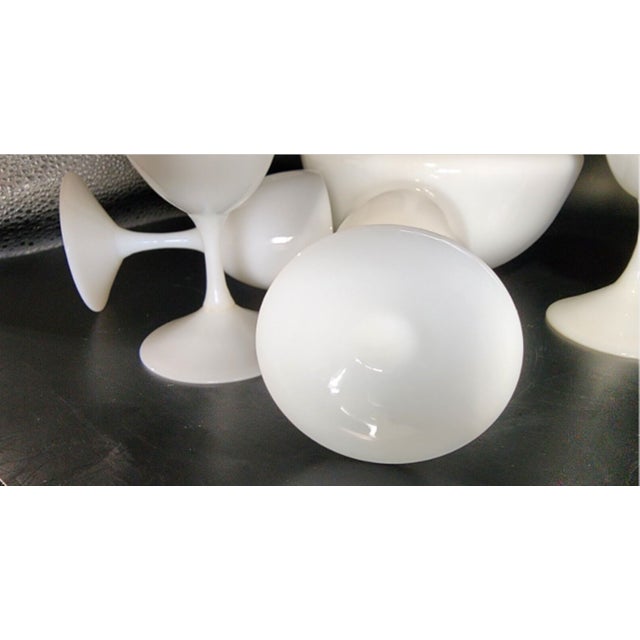 Antique White Opaline Bar Set, Decanter and Cordials - 6 pcs For Sale - Image 10 of 10