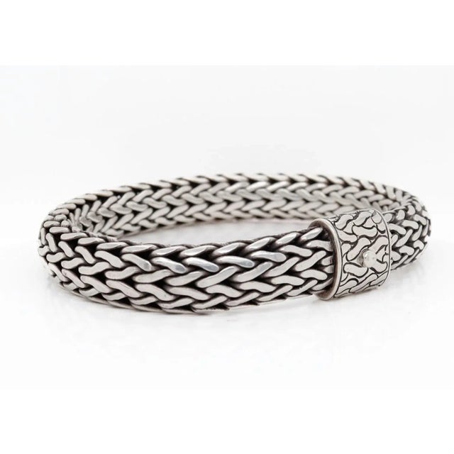 Mid 20th Century John Hardy Classic 11mm Sterling Silver Wide Chain Bracelet For Sale - Image 5 of 11