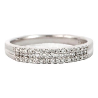 14k Gold Ring With 0.3 Carat Diamonds Size 7 Resizable For Sale