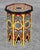 2020s Burgundy Moroccan Hand-Painted Accent Table For Sale - Image 5 of 6