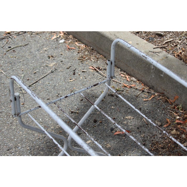 Vintage White Metal Foldable Table, 1970s For Sale - Image 16 of 18