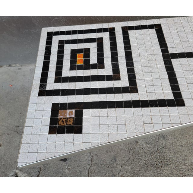 1960s Geometric Mosaic Tile Coffee Table Mid-Century Modern For Sale - Image 5 of 8