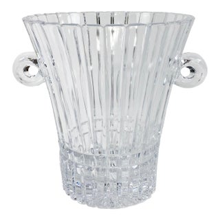 Vintage French Cut Glass Ice Bucket or Vase For Sale