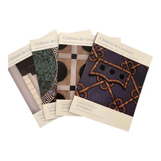 Circa 1999 Chateau De Groussay Sotheby’s 4 Volume Auction Catalog in Slipcase For Sale