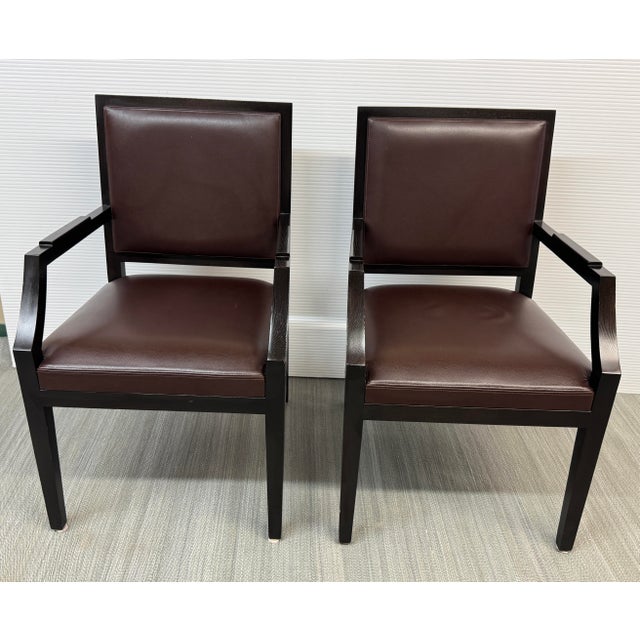 Design Plus Gallery presents a Pair of Fauteuils Neoclassical Arm Chairs by Christian Liaigre. These chairs were designed...