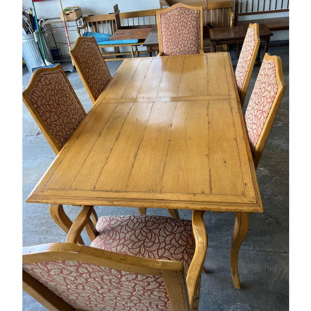 Guy Chaddock Melrose Collection French Country Plank-Top Dining Table W/ 2 Leaves For Sale - Image 11 of 11