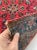 Red Antique Lamb Wool Artistic Botanical Mat Rug 1.11 x 2.2 For Sale - Image 8 of 9