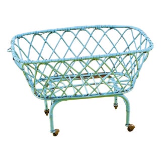 Vintage Blue Basket, 1960s For Sale