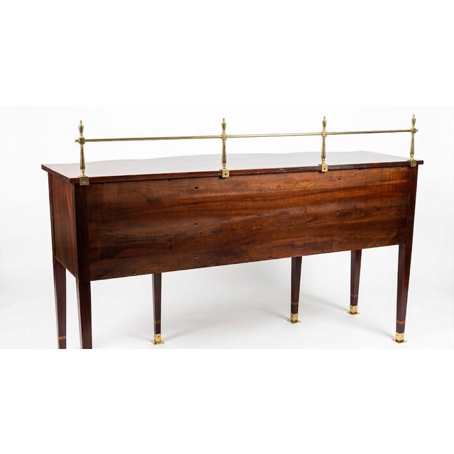 Stickley Federal Mahogany Sideboard W. Brass Gallery For Sale - Image 14 of 18