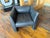 Postmodern Gary Lee for Niedermeier Black Leather Architectural Armchair, Mid-1990s For Sale - Image 3 of 13