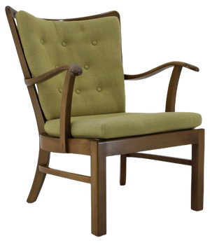 Beech Model 1628 Armchair by Fritz Hansen for Soren Hansen, Denmark, 1940s