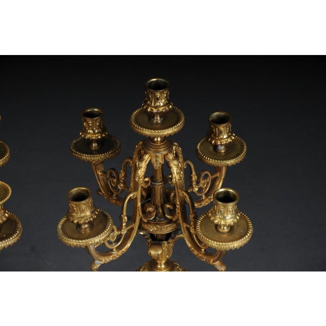 French Historicism Candleholders in Gilded Bronze, 1880s, Set of 2 For Sale - Image 18 of 18
