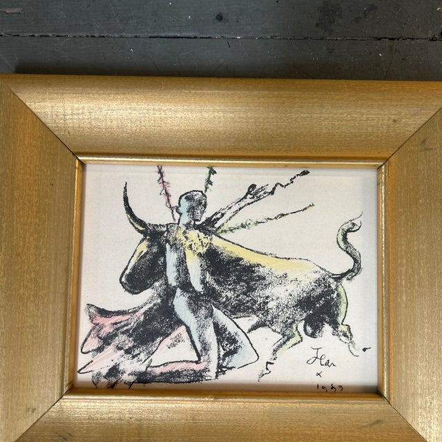 1960’s original lithograph by Jean Cocteau. Measures approximately 7.5x5.5 / 11x9 framed. Check out my shop Robins Egg...