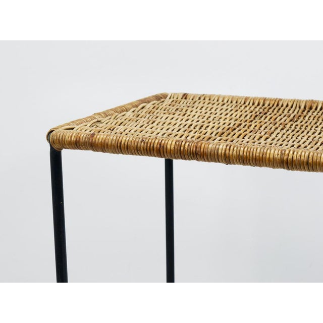 1950s Long Side Table in Rattan & Wicker attributed to Carl Auböck, Austria, 1950s For Sale - Image 5 of 18