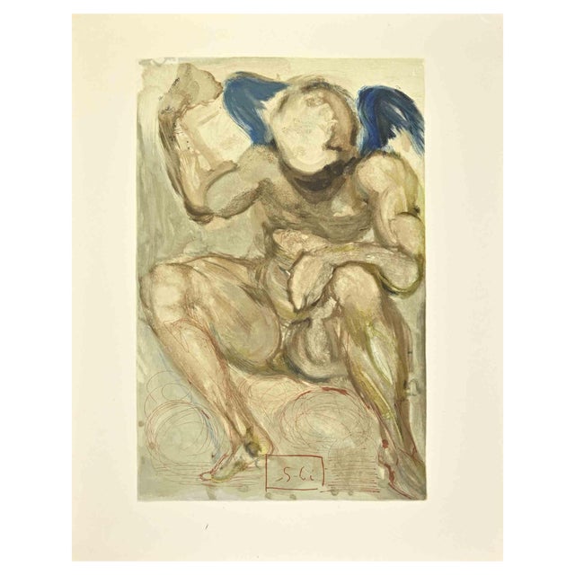 Salvador Dali, The Angel of Mercy, Woodcut, 1963 For Sale