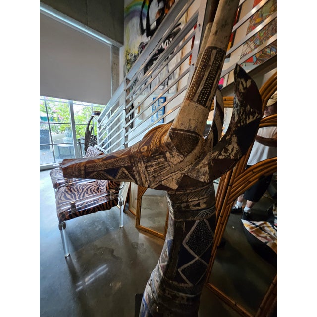 Mid Century Kurumba Adone Burkina Faso Headdress Mask For Sale In Miami - Image 6 of 11