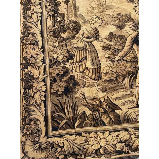 Antique French Jaquar Tapestry For Sale - Image 3 of 17