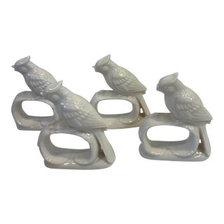 Mid 20th Century Ceramic Bird Napkin Holders - Set of 4 For Sale