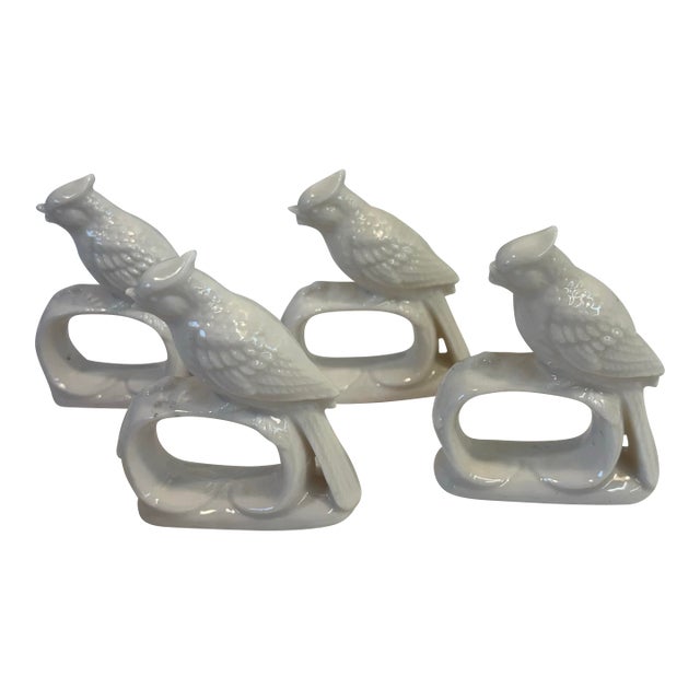Mid 20th Century Ceramic Bird Napkin Holders - Set of 4 For Sale