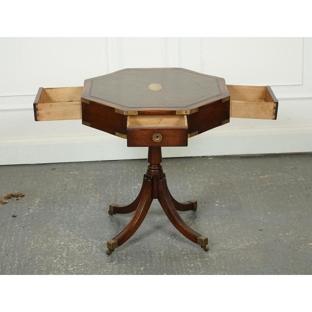 Revolving Military Campaign Regency Drum Side End Table from Bevan Funnell For Sale - Image 4 of 16