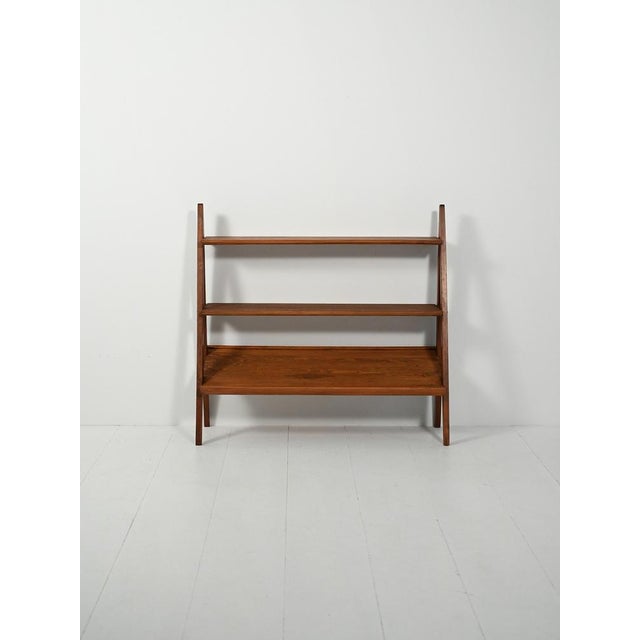 Small Vintage Bookcase with Magazine Rack, 1950s For Sale - Image 4 of 8