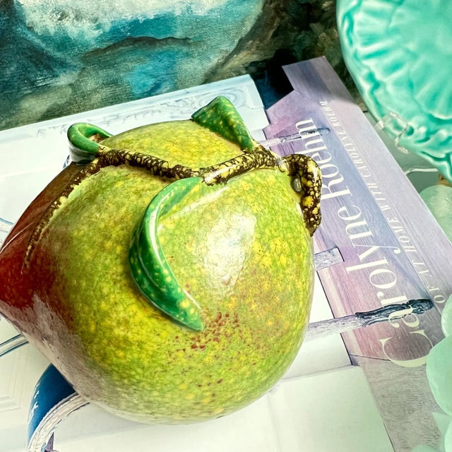 Chinoiserie Chinoiserie Ceramic Altar Fruit Peach For Sale - Image 3 of 8