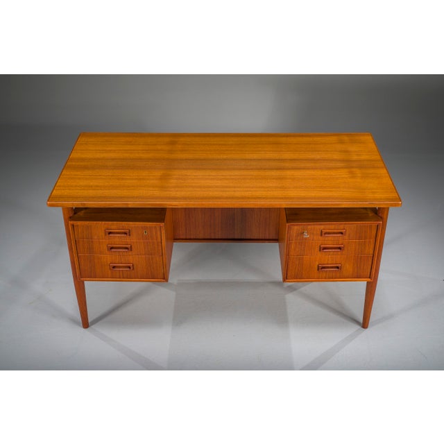 Modern Danish Teak Desk, 1950s For Sale - Image 13 of 18