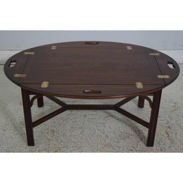 Henkel Harris Henkel Harris Virginia Galleries Mahogany Butlers Coffee Table For Sale - Image 4 of 13