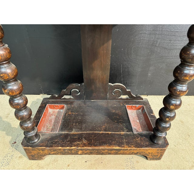 Carved Oak Hallstand, 1870 For Sale - Image 10 of 11