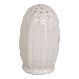 Belleek Pottery Ireland Fine Porcelain Tridacna Cob Salt or Pepper Shaker 4935b For Sale