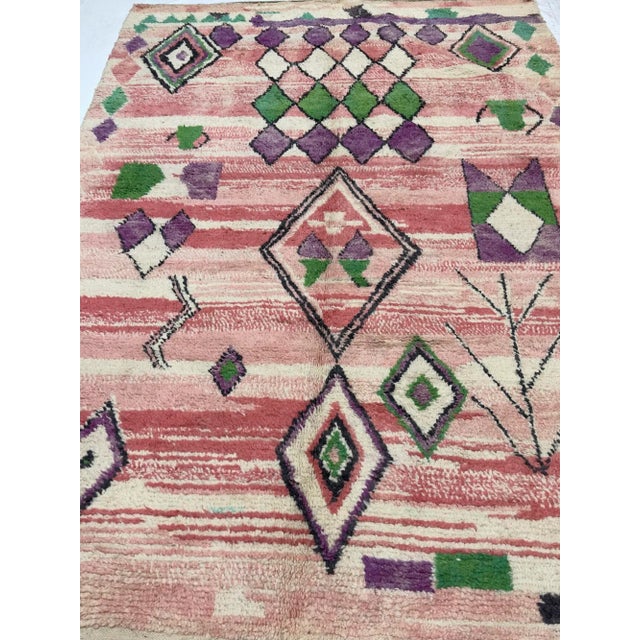Vintage Moroccan Rug 6'7" X 10’0" For Sale - Image 9 of 9