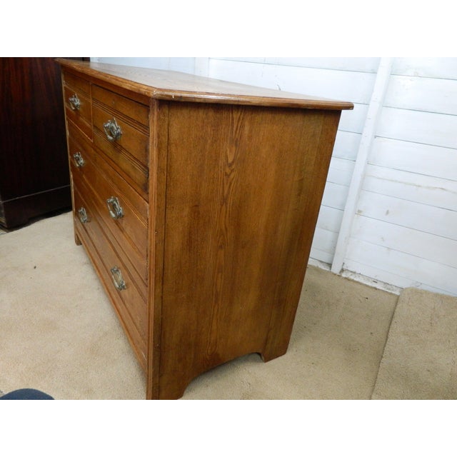 Edwardian Oak Chest of Drawers, 1890s For Sale - Image 6 of 18