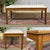 English farmhouse table, oak base, white wood top covered with laminate, work from the 1930s - L=1m86, W=87cm, H=78cm.
